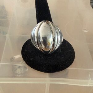 Elegant Sterling Silver Dome Ring